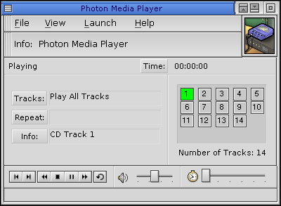 CD player in QNX 6.2.1 NC (Photon Media Player)