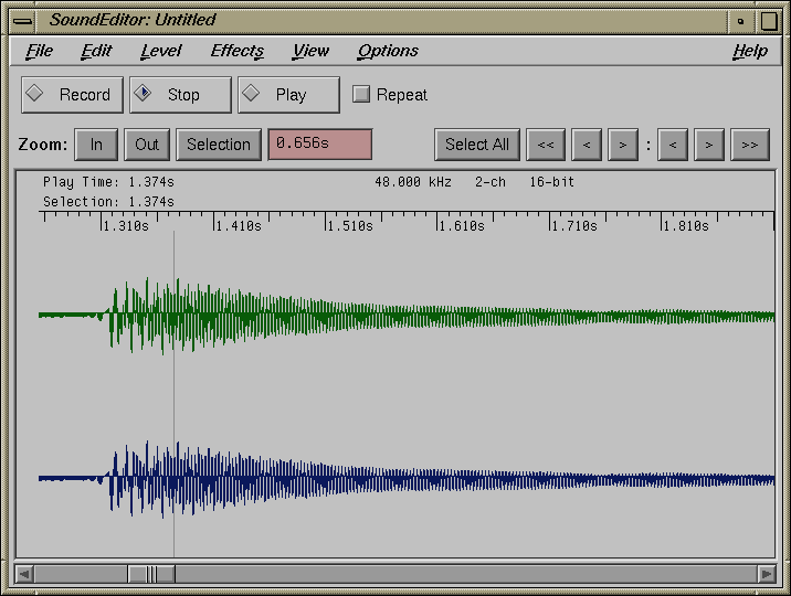 Sound in IRIX 5.3 (SoundEditor)