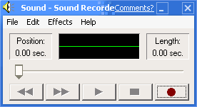 Sound in Whistler 2257 (Sound Recorder)