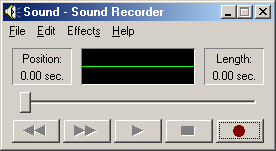 Sound in Windows Me (Sound Recorder)