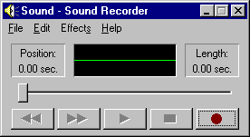 Sound in Windows NT 4.0 Workstation (Sound Recorder)