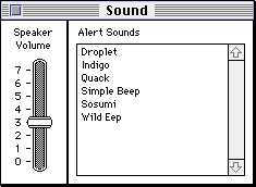 Volume level in System 7.0 (Sound)