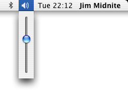Volume level in Mac OS X Panther