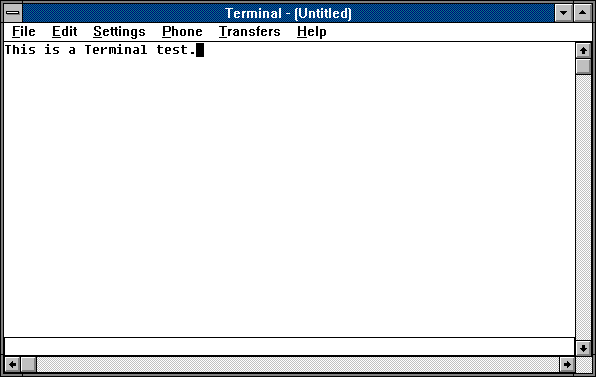 Terminal in Windows 3.0 (Terminal)