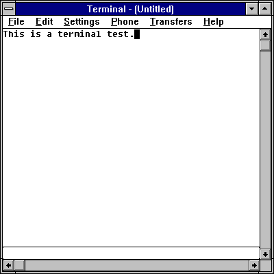 Terminal in Windows NT 3.1 Workstation (Terminal)