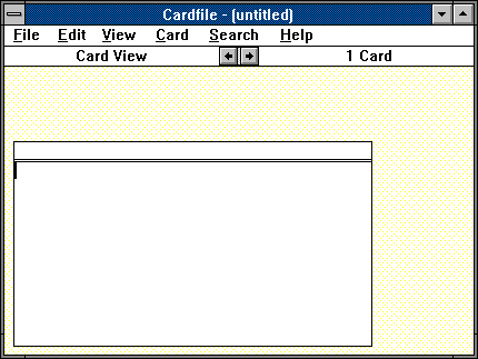 Address book in Windows 3.0 (Cardfile)