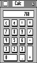 Calculator in DeskTop 1.1 (Calc)