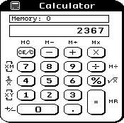 Calculator in Lisa OS 1.0 (Calculator)