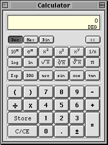 Calculator in Mac OS X DP 2 (Calculator)