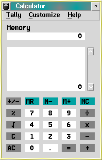 Calculator in OS/2 2.1 (Calculator)