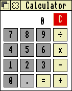 Calculator in RISC OS 3.11 (Calculator)