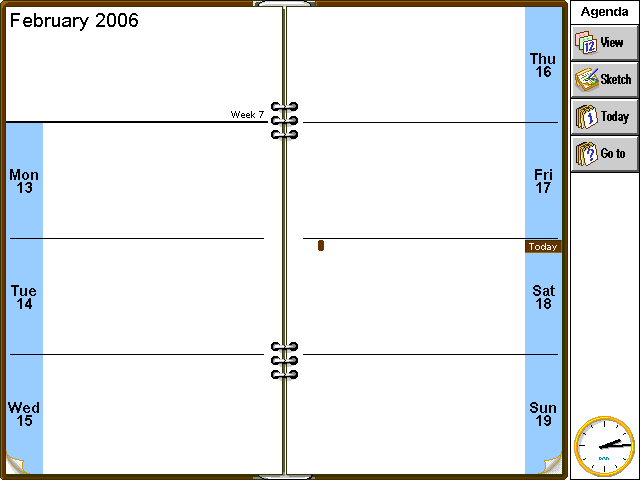 Calendar in EPOC R5/Psion Series 7 (Agenda)