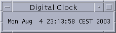 Clock in CDE 1.5 in Solaris 9 (Digital Clock)