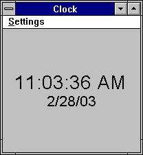 Clock in Windows 3.1 (Clock)