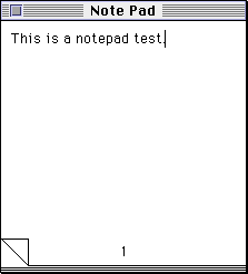 Notepad in System 7.0 (Note Pad)