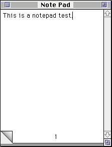 Notepad in System 7.5.3 (Note Pad)