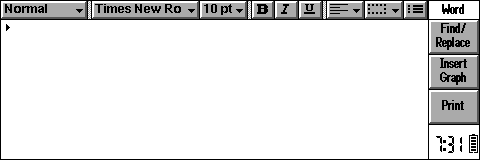 Text editor in EPOC R5/Psion Revo (Word)