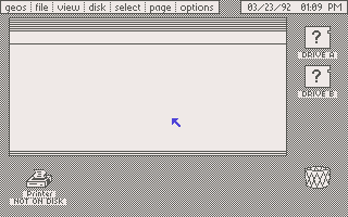 Empty desktop in GEOS 2 for C64