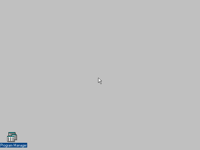 Empty desktop in Windows 3.0