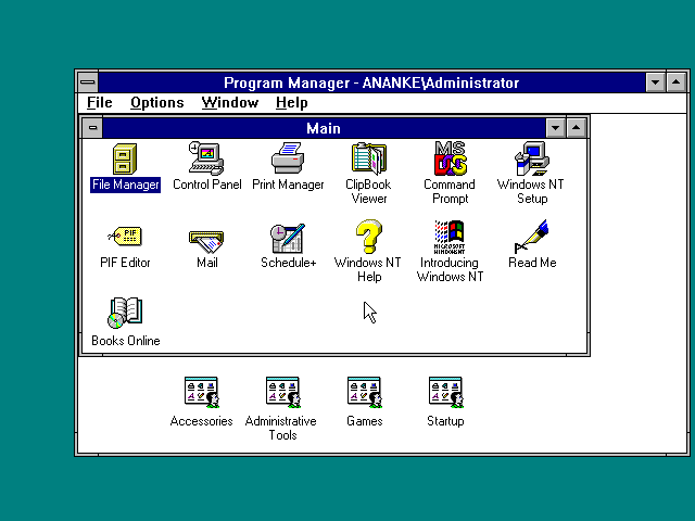 GUIdebook > Screenshots > Windows NT 3.51 Workstation