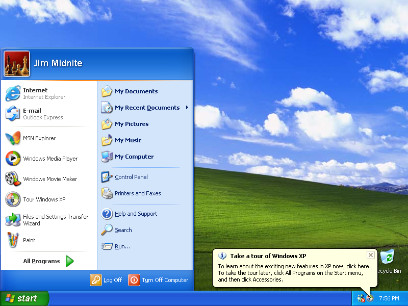 windows xp desktop screenshot