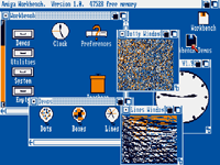 Desktop with applications in Workbench 1.0