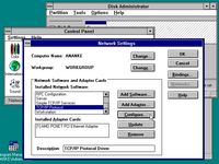 Desktop with applications in Windows NT 3.51 Workstation