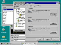 Desktop with applications in Windows NT 4.0 Workstation