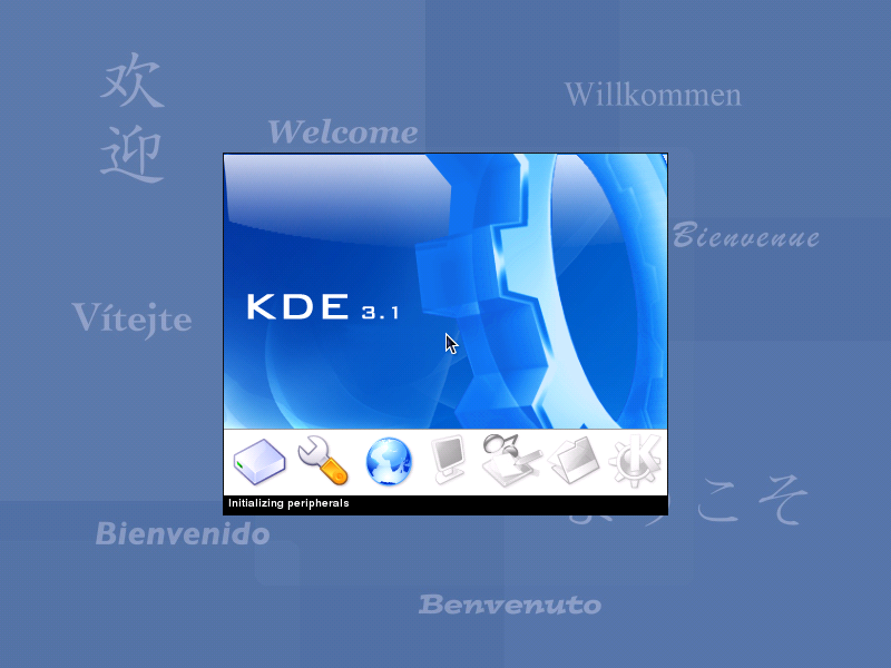 Splash in KDE 3.1 in SuSE Linux 9