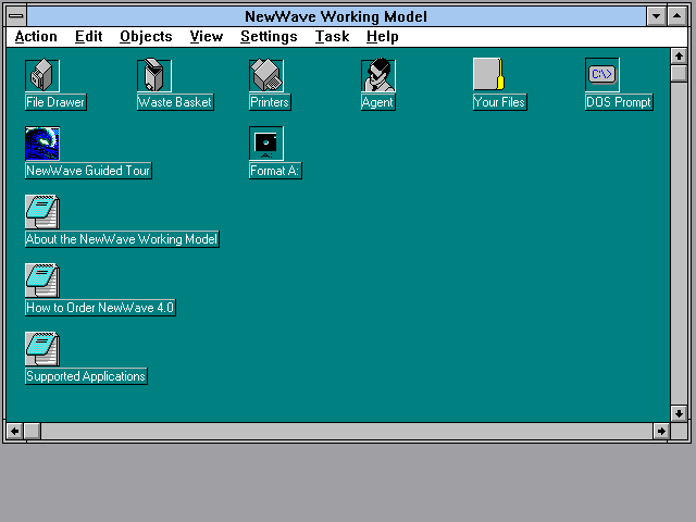 Desktop in NewWave 4.0 Working Model