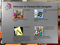 Welcome screen in Packard Bell Navigator 3.9