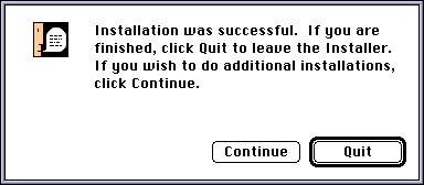 Installation complete in System 7.5.3