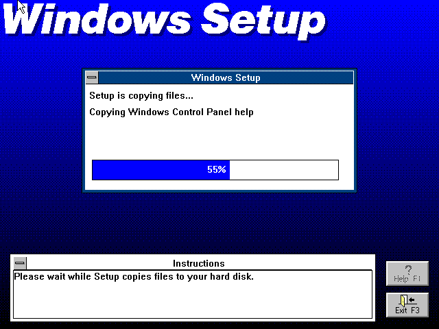 File copying in Windows 3.0