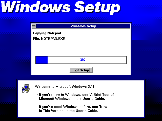 File copying in Windows 3.1