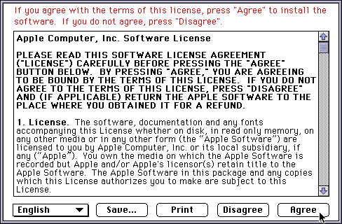 Licence in System 7.5.3