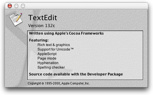 About application in Mac OS X DP 3