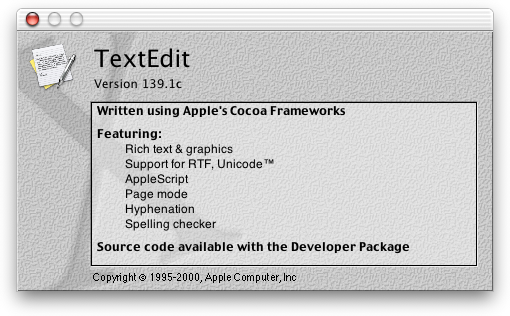 About application in Mac OS X DP 4