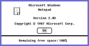 About application in Windows 2.03