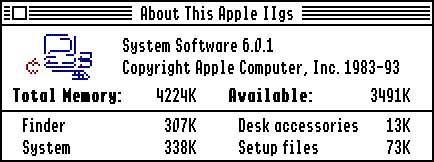 About GUI in GS/OS 6.0.1 (About This Apple IIgs)