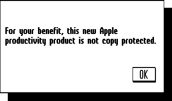 About GUI in GEOS 2.1 for Apple II (About piracy)