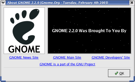 About GUI in GNOME 2.2.0 in RedHat 9