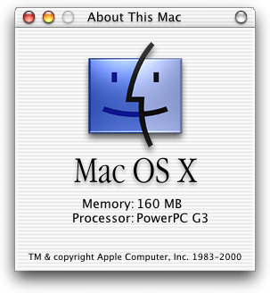 About GUI in Mac OS X DP 3 (About This Mac)