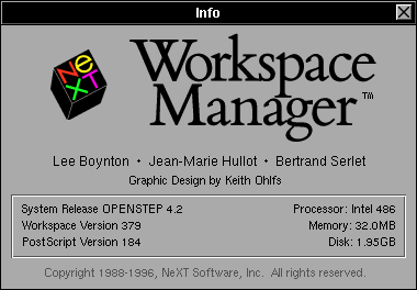 About GUI in OPENSTEP 4.2