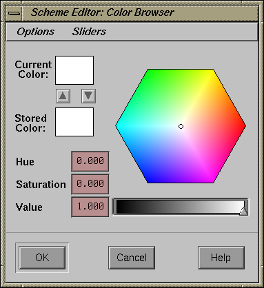 Colour selector in IRIX 5.3