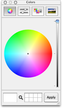 Colour selector in Mac OS 10.0.4