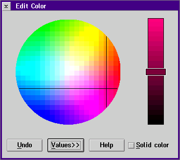 Colour selector in OS/2 Warp 3