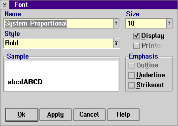 Font selection in OS/2 Warp 3