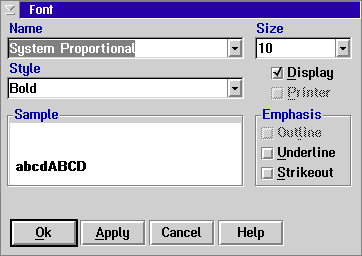 Font selection in OS/2 Warp 4