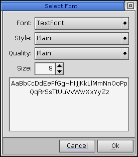 Font selection in QNX 6.2.1 NC (Select Font)