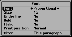 Font selection in Sibo/Psion Siena (Font)